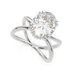 Load image into Gallery viewer, Tatiana Oval Cut Solitaire Split Shank Engagement Ring Setting - Nivetta
