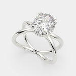 Load image into Gallery viewer, Tatiana Oval Cut Solitaire Split Shank Engagement Ring Setting - Nivetta
