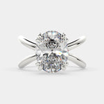 Load image into Gallery viewer, Tatiana Oval Cut Solitaire Split Shank Engagement Ring Setting - Nivetta
