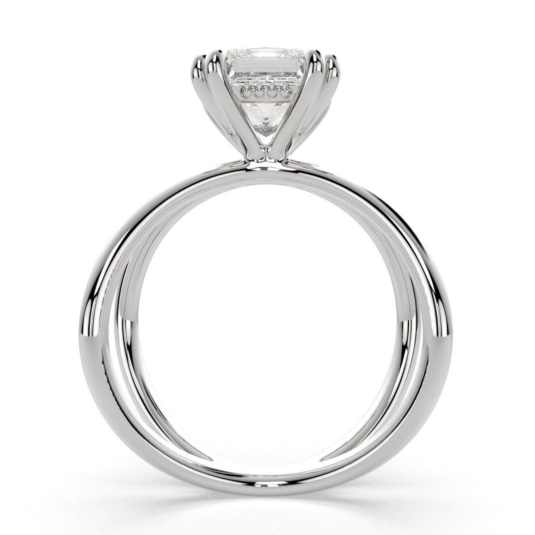 Tatiana Princess Cut Solitaire Split Shank Engagement Ring Setting - Nivetta