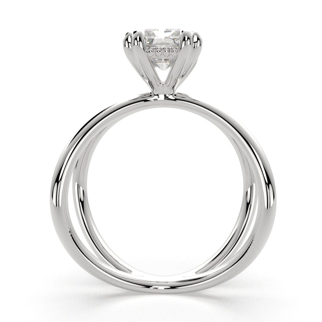 Tatiana Radiant Cut Solitaire Split Shank Engagement Ring Setting - Nivetta