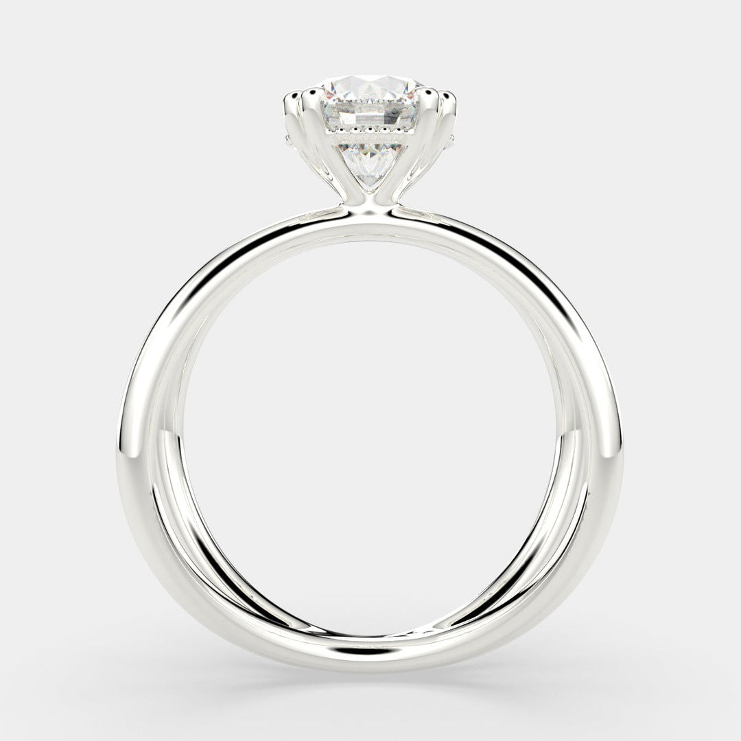 Tatiana Round Cut Solitaire Split Shank Engagement Ring Setting - Nivetta