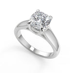 Load image into Gallery viewer, Tessa 4 Prong Claw Solitaire Cushion Cut Diamond Engagement Ring - Nivetta
