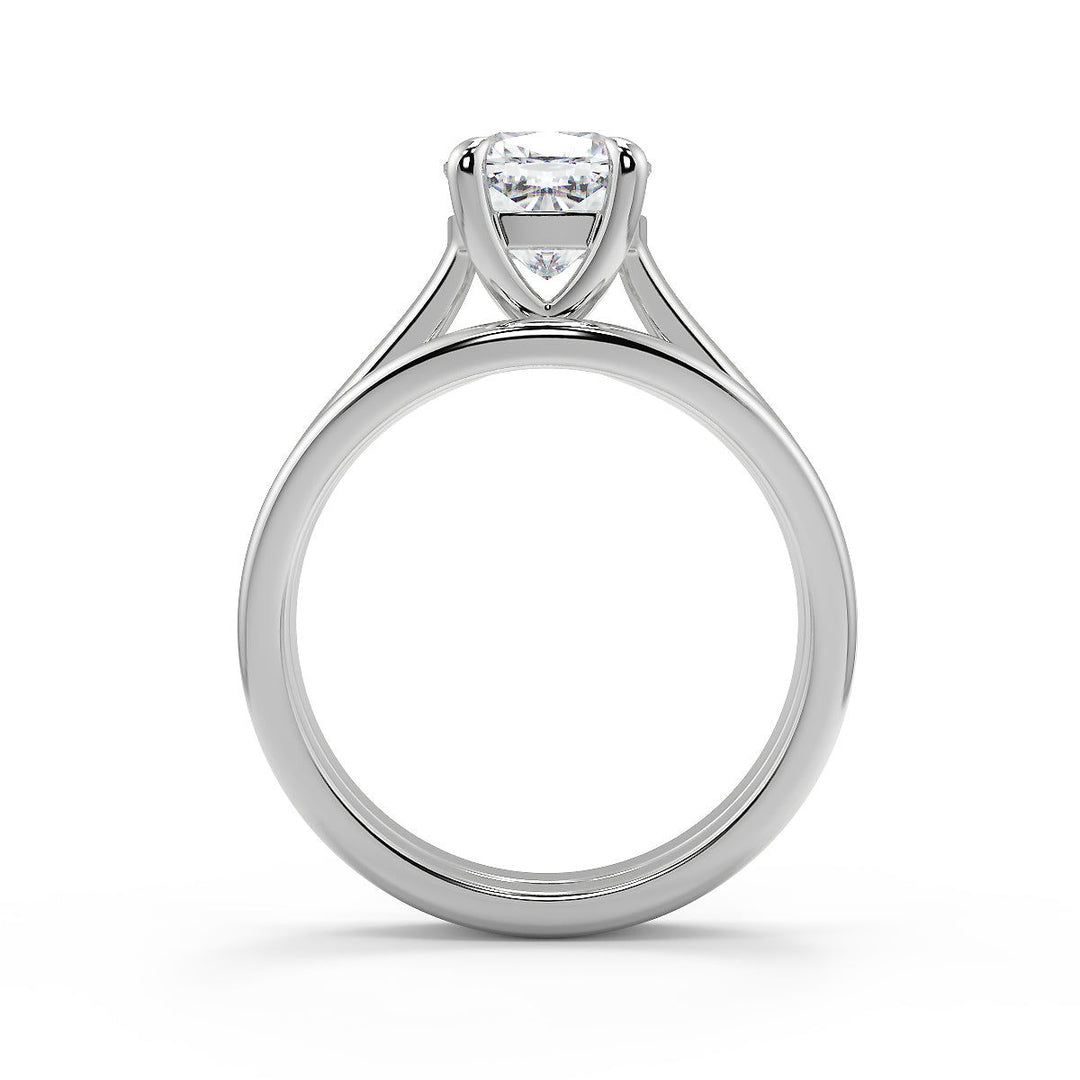 Tessa 4 Prong Claw Solitaire Cushion Cut Diamond Engagement Ring - Nivetta