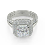 Load image into Gallery viewer, Tianna Double Halo Princess Cut Diamond Engagement Ring - Nivetta
