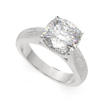 Load image into Gallery viewer, Valentina Cushion Cut Solitaire Tapered Milgrain Engagement Ring Setting - Nivetta
