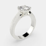 Load image into Gallery viewer, Valentina Cushion Cut Solitaire Tapered Milgrain Engagement Ring Setting - Nivetta
