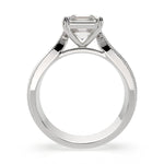 Load image into Gallery viewer, Valentina Emerald Cut Solitaire Tapered Milgrain Engagement Ring Setting - Nivetta
