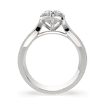 Load image into Gallery viewer, Valentina Heart Cut Solitaire Tapered Milgrain Engagement Ring Setting - Nivetta
