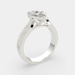 Load image into Gallery viewer, Valentina Heart Cut Solitaire Tapered Milgrain Engagement Ring Setting - Nivetta
