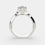 Load image into Gallery viewer, Valentina Marquise Cut Solitaire Tapered Milgrain Engagement Ring Setting - Nivetta
