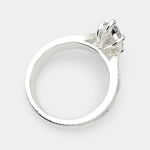 Load image into Gallery viewer, Valentina Marquise Cut Solitaire Tapered Milgrain Engagement Ring Setting - Nivetta

