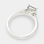 Load image into Gallery viewer, Valentina Princess Cut Solitaire Tapered Milgrain Engagement Ring Setting - Nivetta
