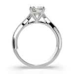 Load image into Gallery viewer, Valentina Radiant Cut Solitaire Tapered Milgrain Engagement Ring Setting - Nivetta
