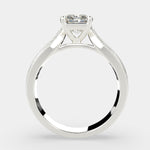 Load image into Gallery viewer, Valentina Radiant Cut Solitaire Tapered Milgrain Engagement Ring Setting - Nivetta
