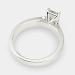 Load image into Gallery viewer, Valentina Radiant Cut Solitaire Tapered Milgrain Engagement Ring Setting - Nivetta
