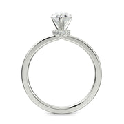 Valeria Pear Cut Hidden Halo Solitaire 4 Prong Claw Set Engagement Ring Setting - Nivetta