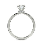 Load image into Gallery viewer, Valeria Radiant Cut Hidden Halo Solitaire 4 Prong Claw Set Engagement Ring Setting - Nivetta

