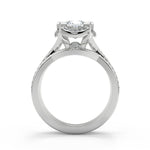 Load image into Gallery viewer, Valery Halo Pave 4 Prong Cushion Cut Diamond Engagement Ring - Nivetta
