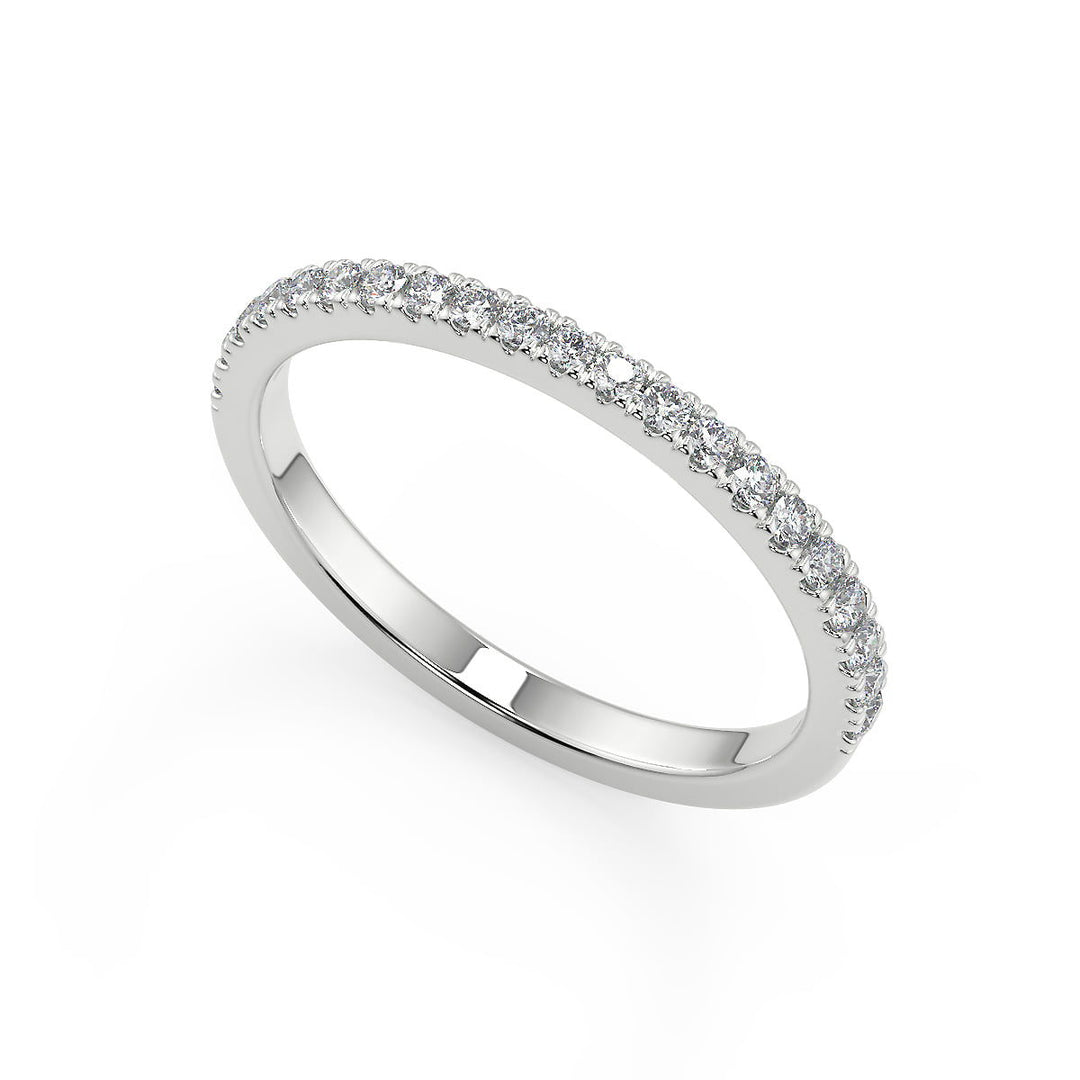 Vanessa Baguette Accents Round Cut Diamond Engagement Ring - Nivetta