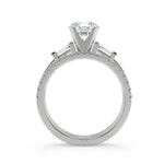 Load image into Gallery viewer, Vanessa Baguette Accents Round Cut Diamond Engagement Ring - Nivetta
