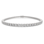 Load image into Gallery viewer, Vespera Round Cut Diamond Tennis Bracelet Prong Set (4 ctw) - Nivetta
