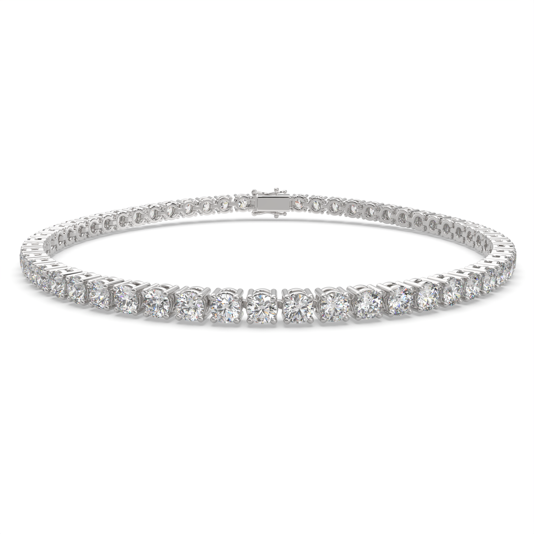 Vespera Round Cut Diamond Tennis Bracelet Prong Set (4 ctw) - Nivetta