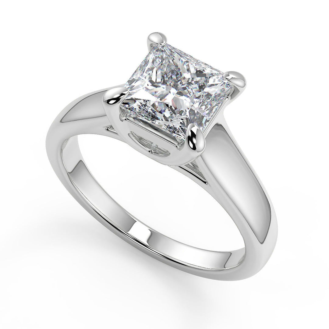 Victoria Trellis 4 Prong Solitaire Princess Cut Ring - Nivetta