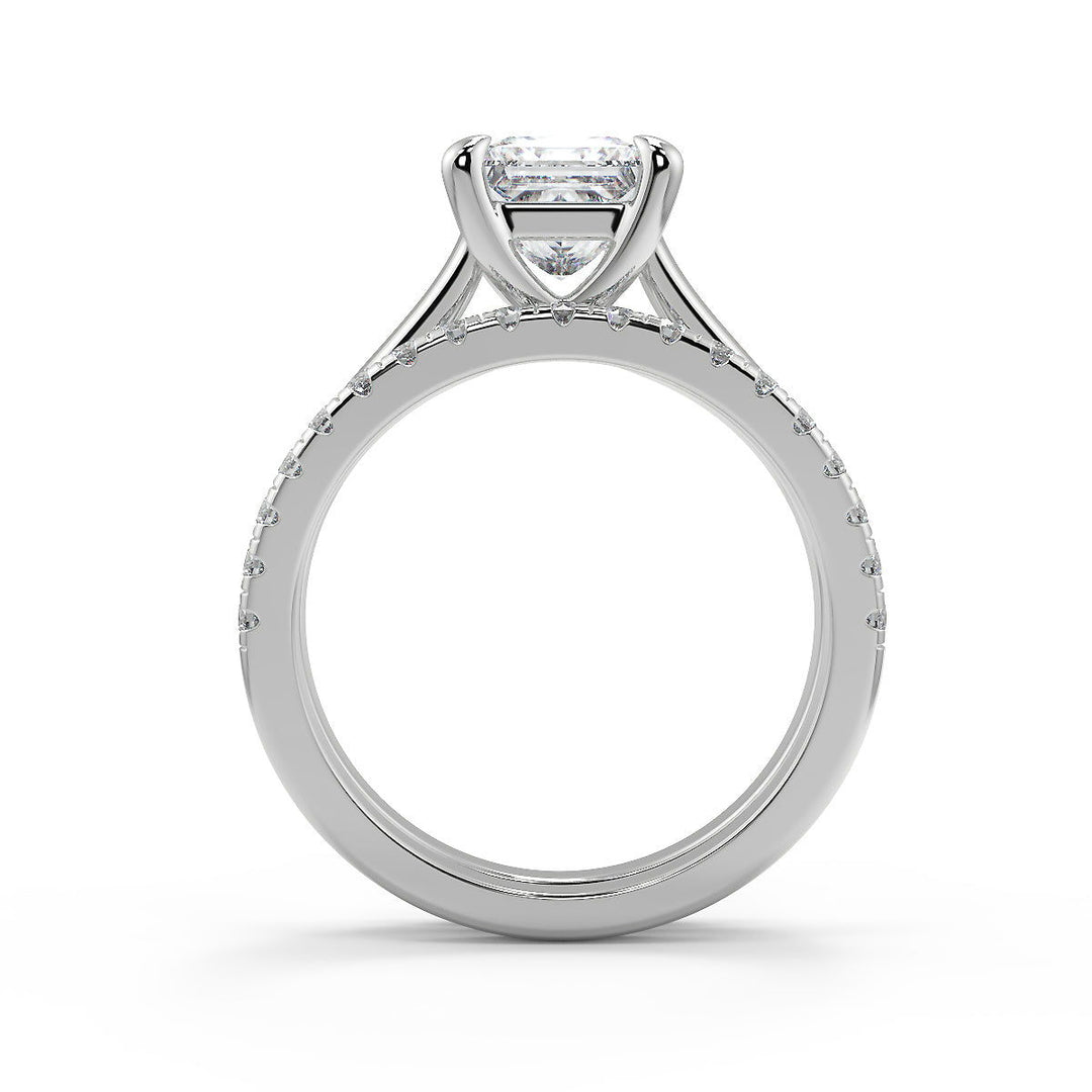 Victoria Trellis 4 Prong Solitaire Princess Cut Ring - Nivetta