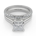 Load image into Gallery viewer, Victoria Trellis 4 Prong Solitaire Princess Cut Ring - Nivetta
