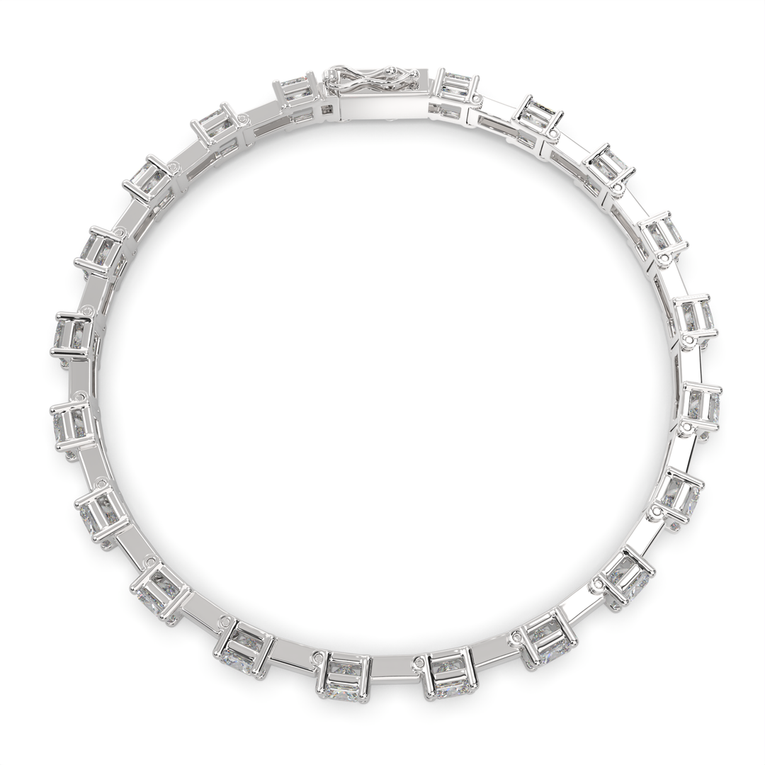 Viridiana Princess Cut Diamond Tennis Bracelet Prong Set (8 ctw) - Nivetta