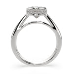 Load image into Gallery viewer, Xenia Cushion Cut Halo Pave Solitaire Engagement Ring Setting - Nivetta
