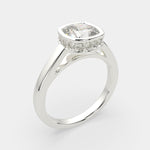 Load image into Gallery viewer, Xenia Cushion Cut Halo Pave Solitaire Engagement Ring Setting - Nivetta
