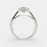 Load image into Gallery viewer, Xenia Cushion Cut Halo Pave Solitaire Engagement Ring Setting - Nivetta
