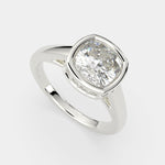 Load image into Gallery viewer, Xenia Cushion Cut Halo Pave Solitaire Engagement Ring Setting - Nivetta
