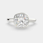 Load image into Gallery viewer, Xenia Cushion Cut Halo Pave Solitaire Engagement Ring Setting - Nivetta
