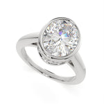 Load image into Gallery viewer, Xenia Oval Cut Halo Pave Solitaire Engagement Ring Setting - Nivetta
