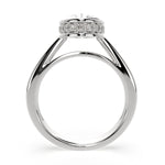 Load image into Gallery viewer, Xenia Oval Cut Halo Pave Solitaire Engagement Ring Setting - Nivetta
