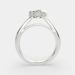 Load image into Gallery viewer, Xenia Oval Cut Halo Pave Solitaire Engagement Ring Setting - Nivetta
