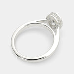 Load image into Gallery viewer, Xenia Oval Cut Halo Pave Solitaire Engagement Ring Setting - Nivetta
