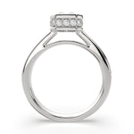 Load image into Gallery viewer, Xenia Radiant Cut Halo Pave Solitaire Engagement Ring Setting - Nivetta
