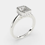 Load image into Gallery viewer, Xenia Radiant Cut Halo Pave Solitaire Engagement Ring Setting - Nivetta
