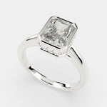 Load image into Gallery viewer, Xenia Radiant Cut Halo Pave Solitaire Engagement Ring Setting - Nivetta
