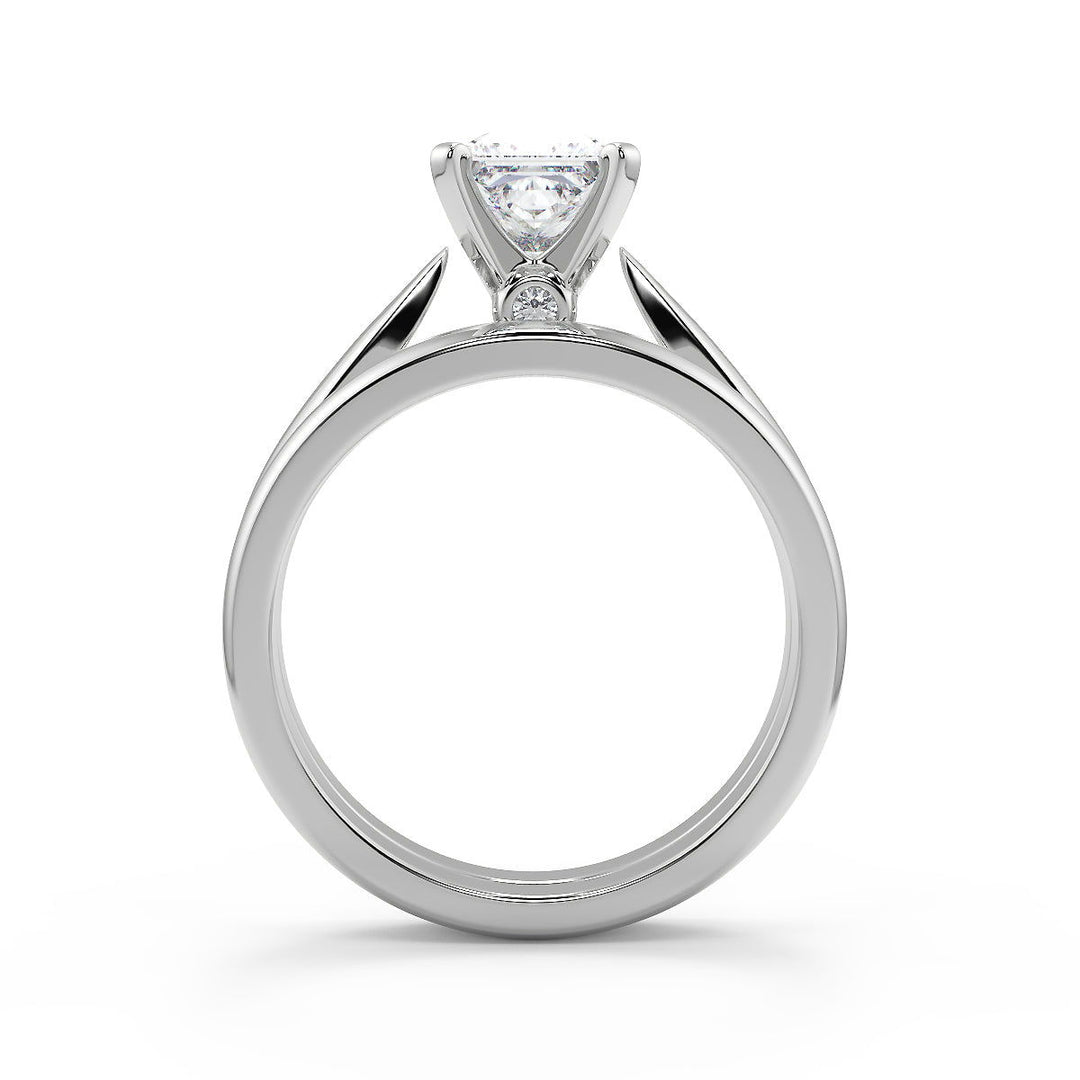 Yadira Classic Cathedral Solitaire Princess Cut Diamond Engagement Ring - Nivetta