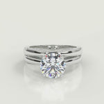Load and play video in Gallery viewer, Jamya Milgrain 4 Prong Round Cut Diamond Engagement Ring
