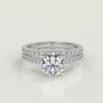 Load and play video in Gallery viewer, Makayla Classic 4 Prong Cushion Cut Diamond Engagement Ring
