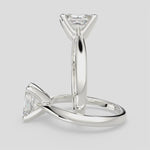 Load and play video in Gallery viewer, Juliana Radiant Cut Classic Solitaire Engagement Ring Setting
