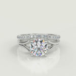 Load and play video in Gallery viewer, April Split Shank Cushion Cut Diamond Engagement Ring
