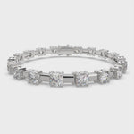 Load and play video in Gallery viewer, Octavia Round Cut Diamond Tennis Bracelet Prong Set (10 ctw)
