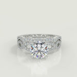 Load and play video in Gallery viewer, Heather Infinity Pave Cushion Cut Diamond Engagement Ring
